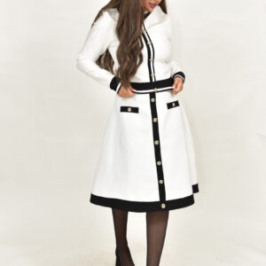 חצאית באנדג׳ לבן ושחור