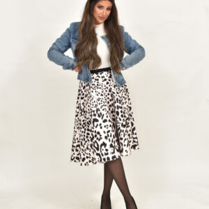 חצאית באנדג׳ מתרחבת מנומר